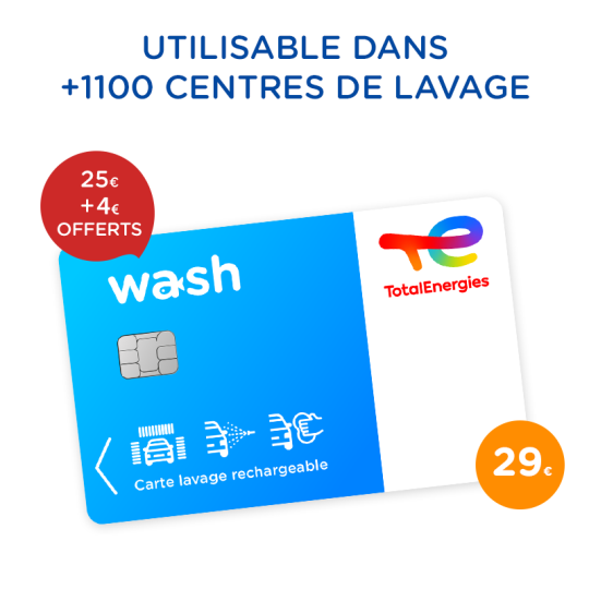 Carte de lavage Wash — carte physique 25 €
